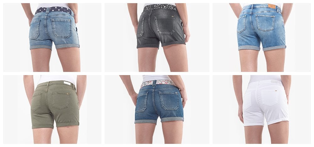 short femme en jean aspect use gris shorts femme