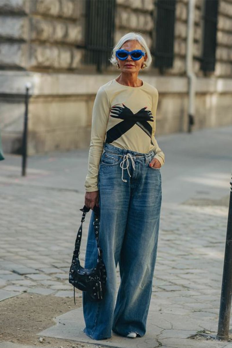 Jeans large en bas femme store