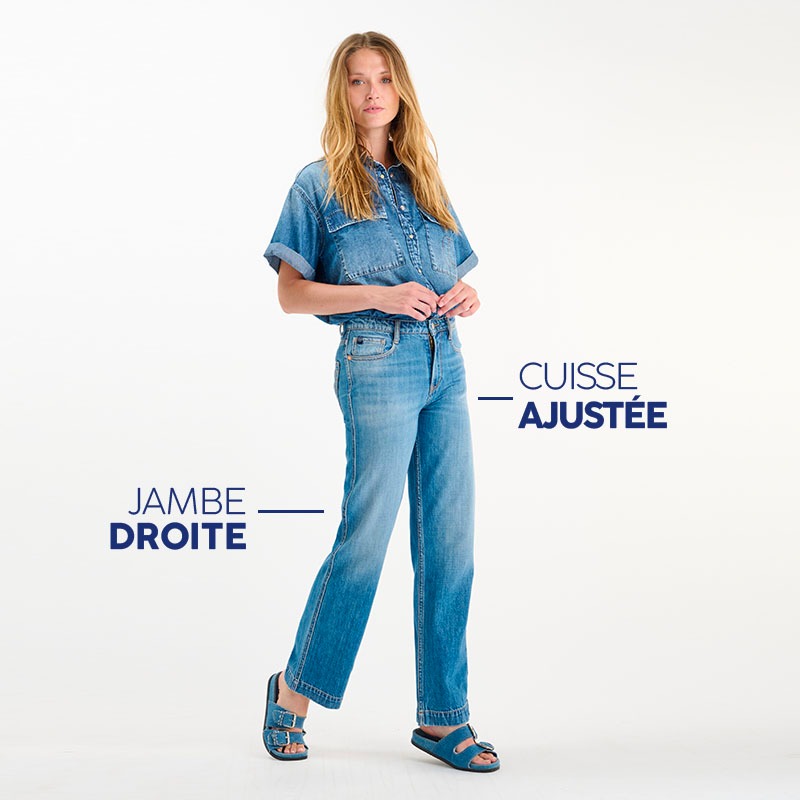 jeans regular femme le temps des cerises
