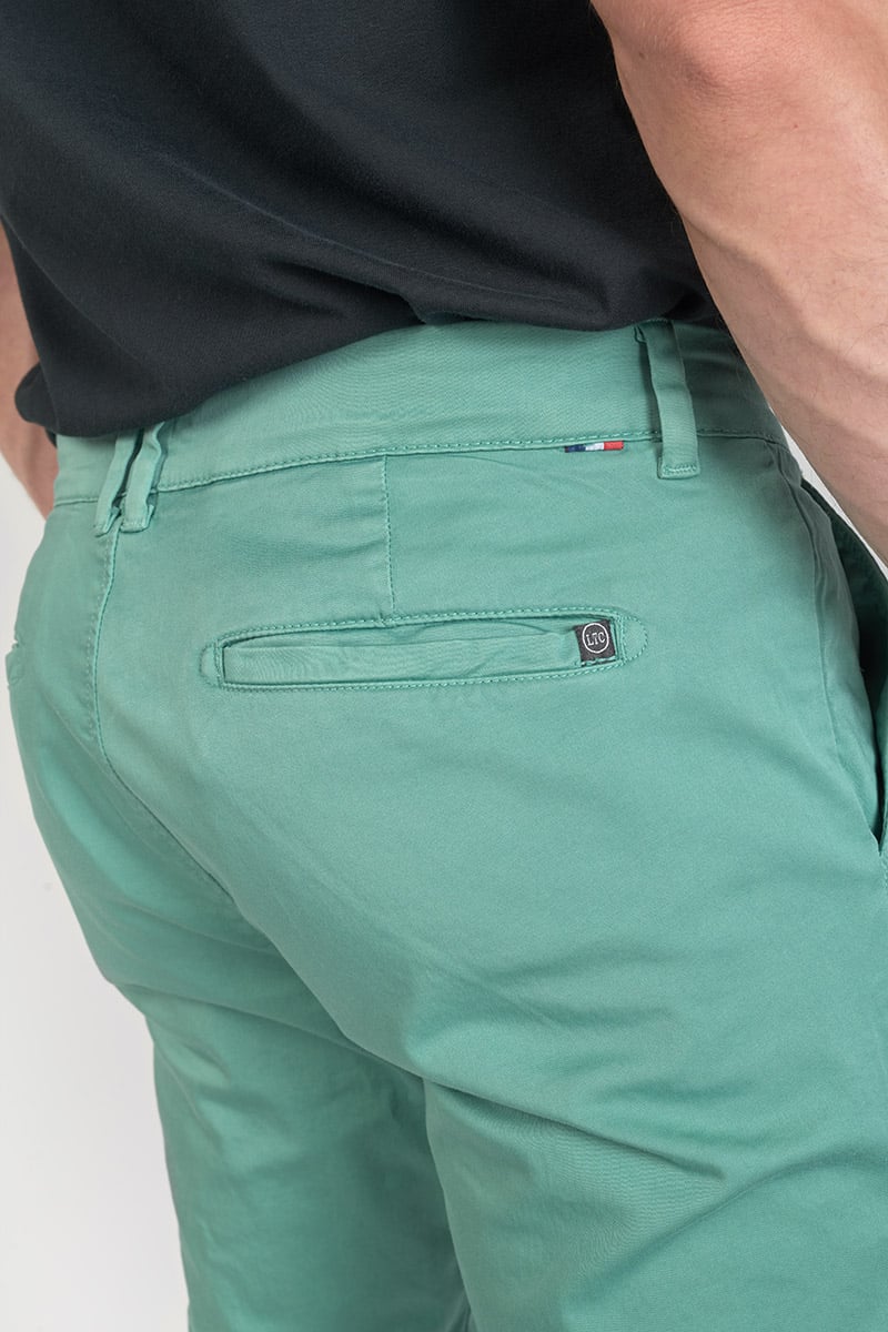 Pantalon chino slim Jas vert d'eau