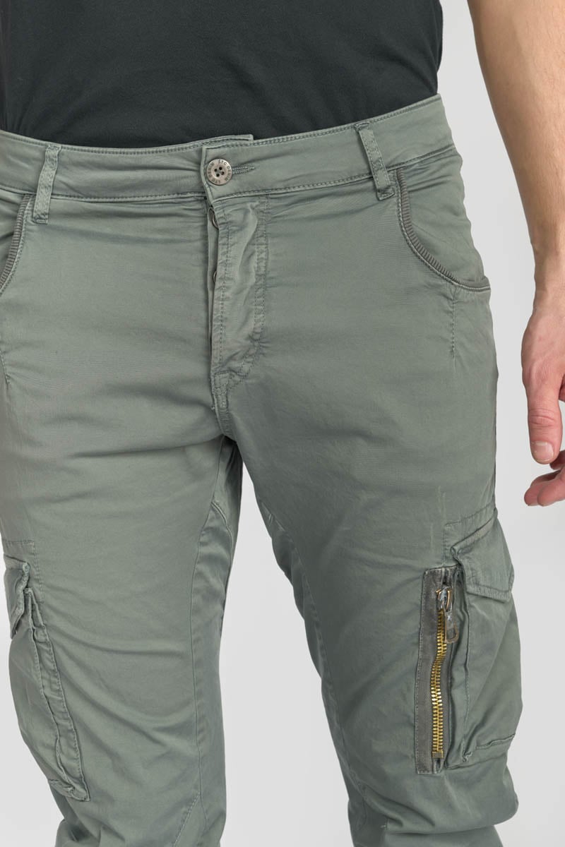 Pantalon cargo Alban gris vert