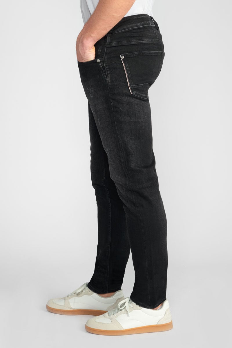 Jeans 600/17 adjusted Basic destroy noir N°1