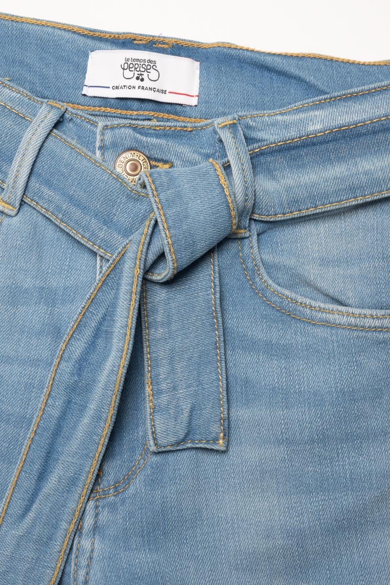 Jeans large Wave taille haute 7/8ème vintage bleu N°5
