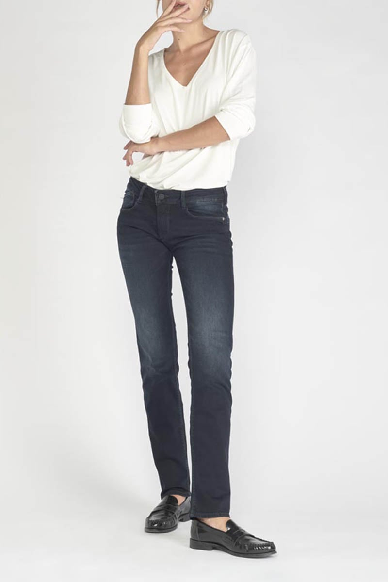 Jeans pulp regular Tiko bleu-noir N°1