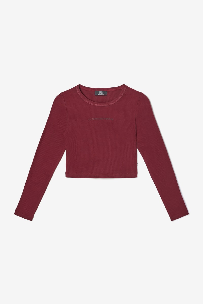 Crop top Virginia bordeaux