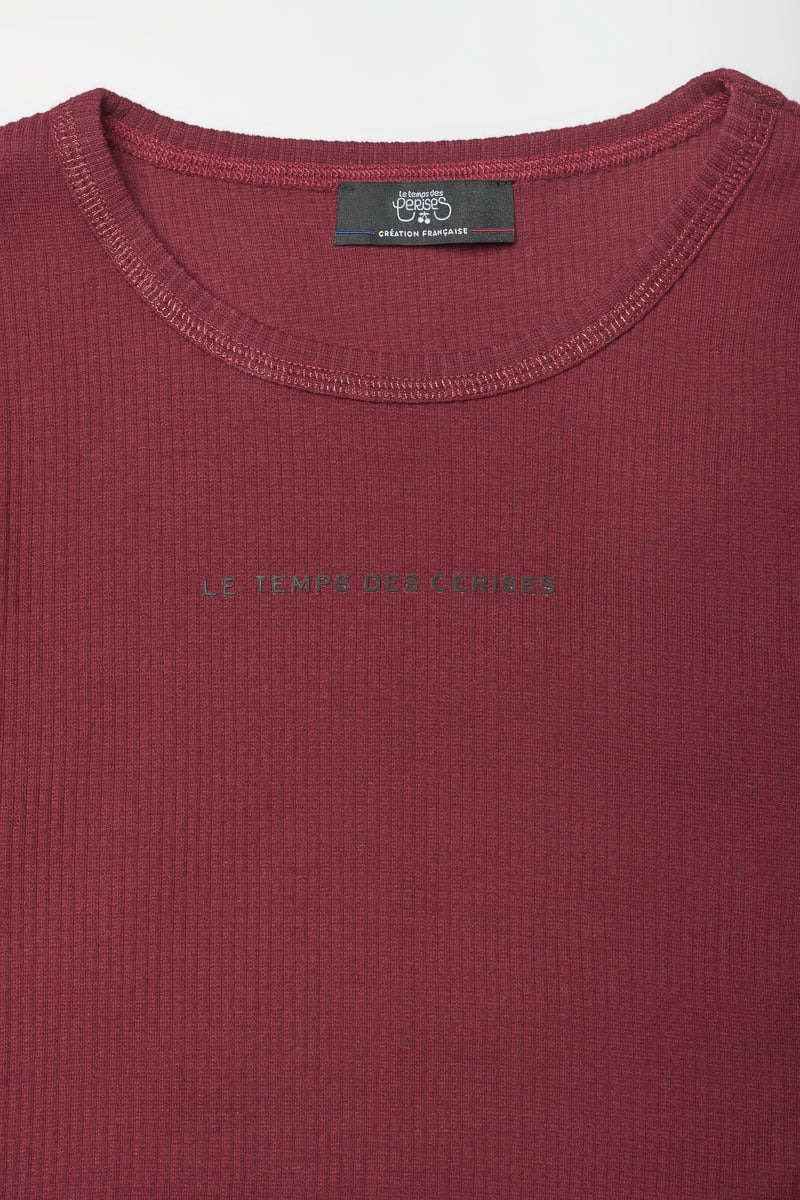 Crop top Virginia bordeaux