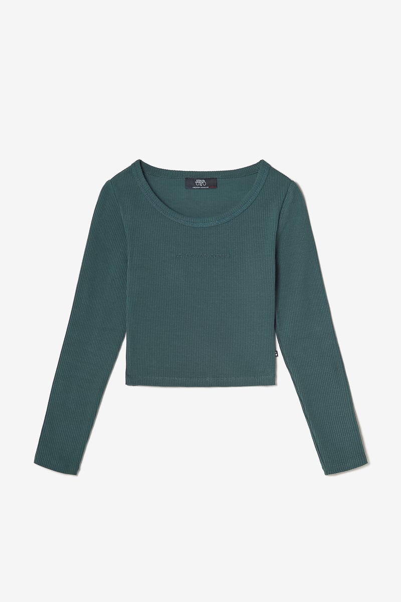 Crop top Virginiagi vert bouteille