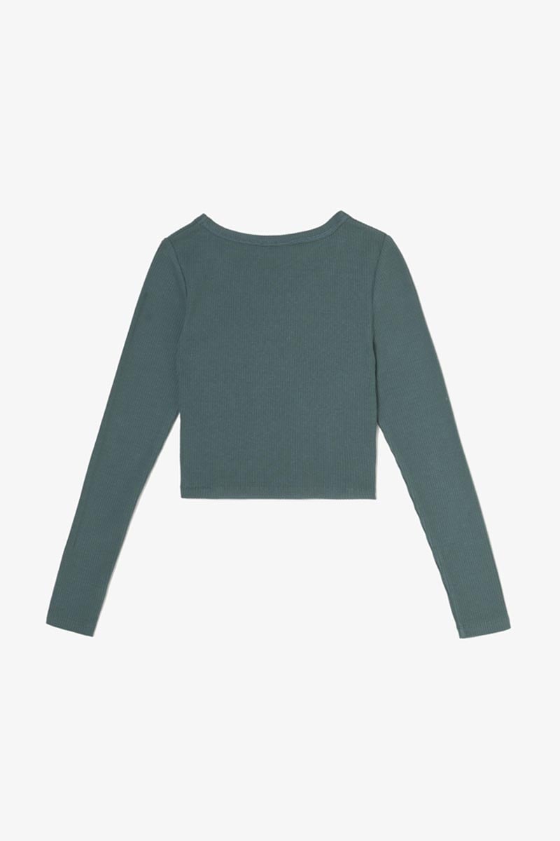 Crop top Virginiagi vert bouteille