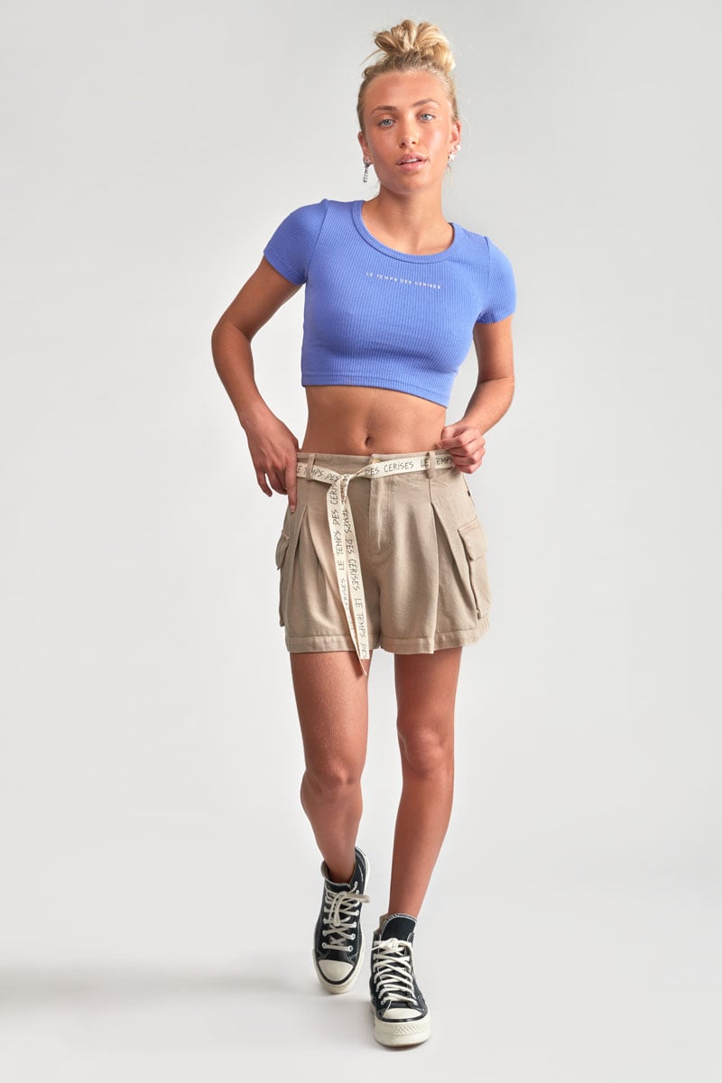 Crop top Yukongi bleu lavande