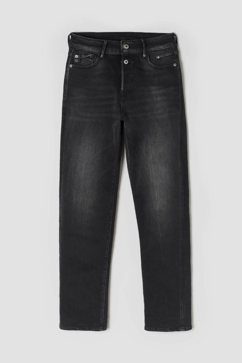 Jeans 400/18 mom Basic taille haute 7/8ème noir N°1