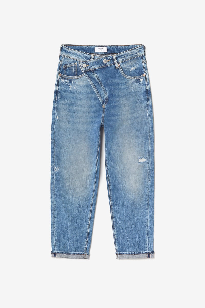 Jeans boyfit Cosy 7/8ème destroy vintage bleu N°4