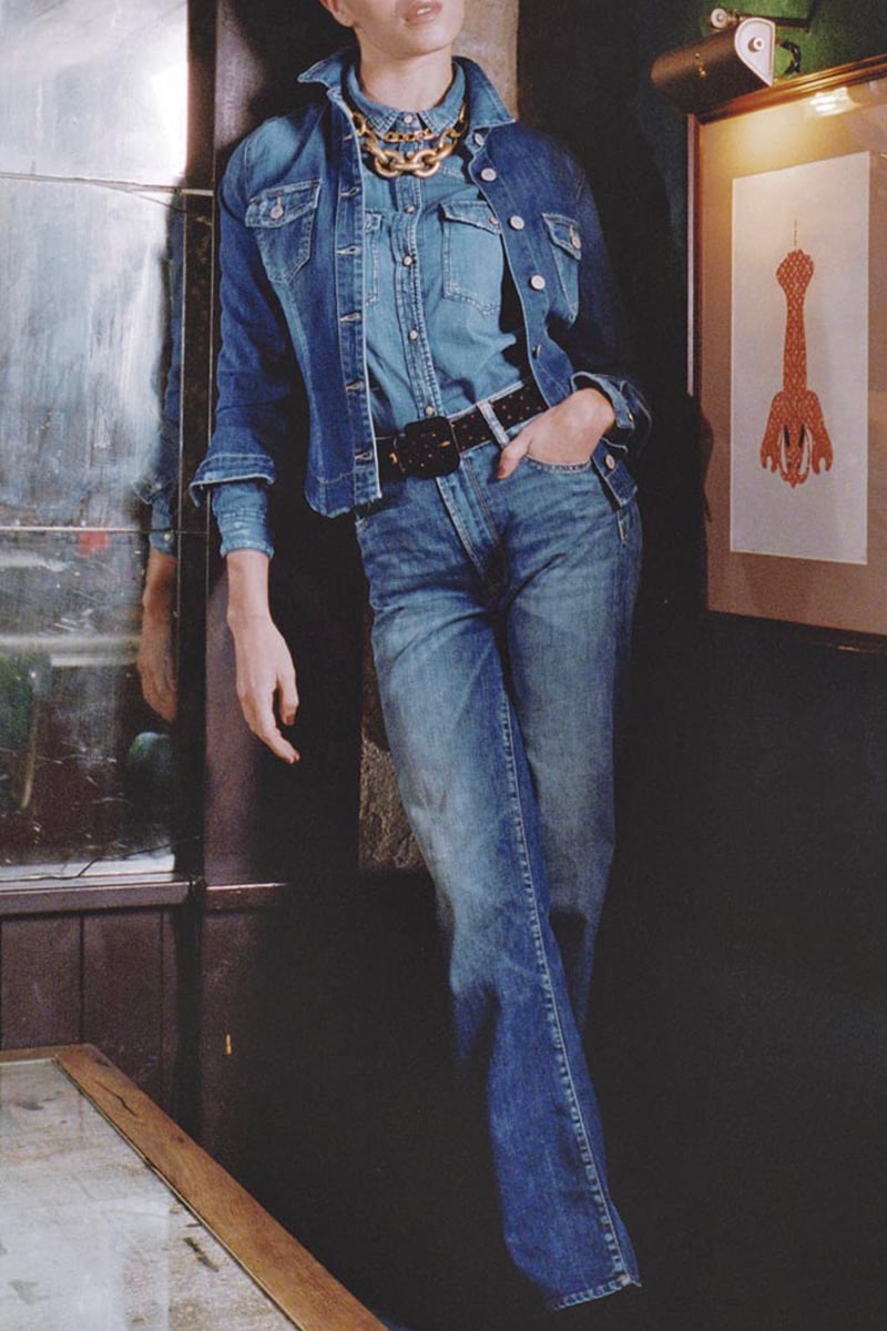 Jeans pulp regular taille haute bleu N°2