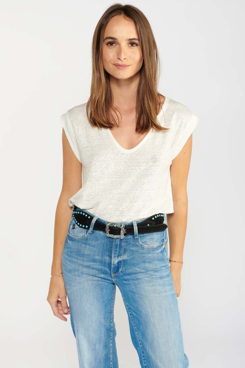 Ceinture Bonita en daim noir