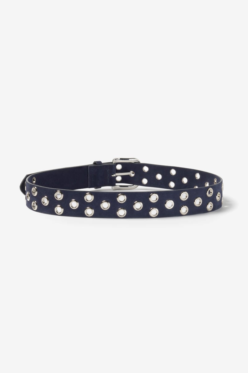 Ceinture Minog en daim bleu marine