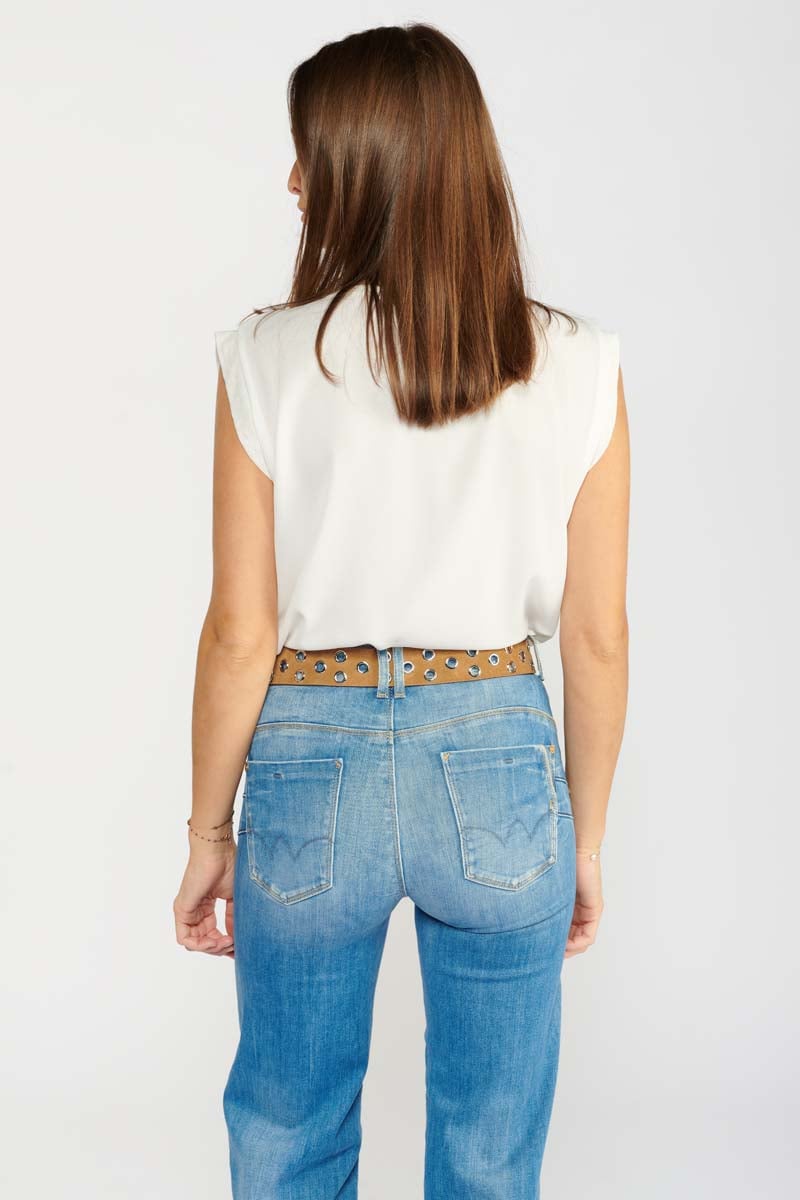 Ceinture Minog en daim marron 