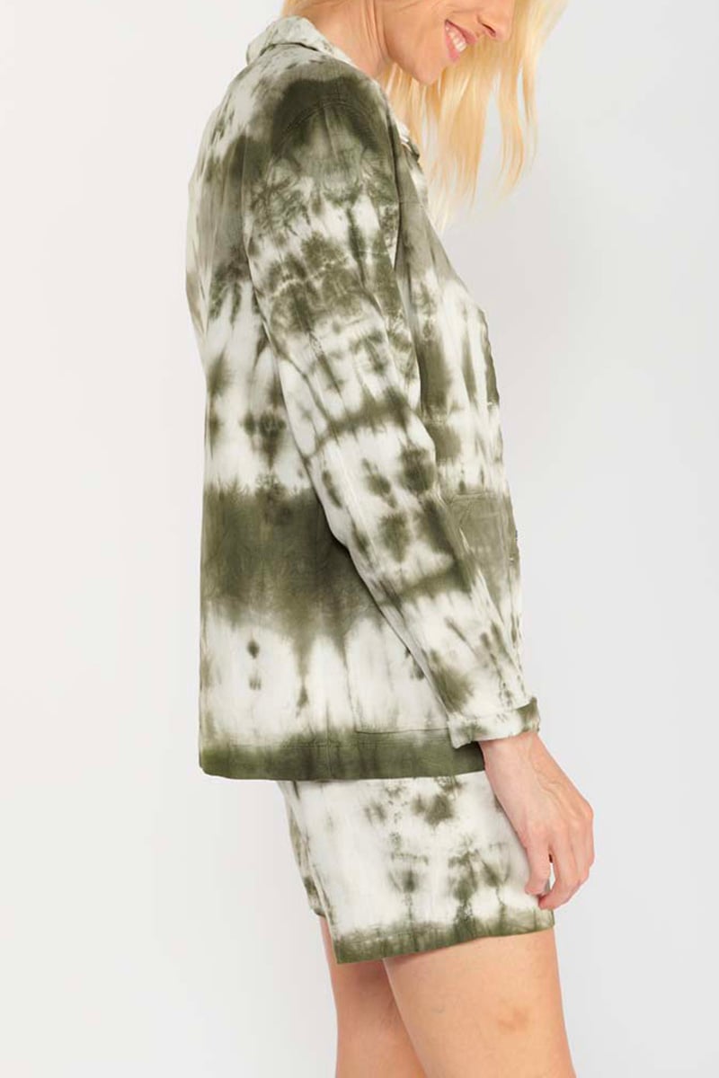 Veste Aurora en jeans tie and dye kaki
