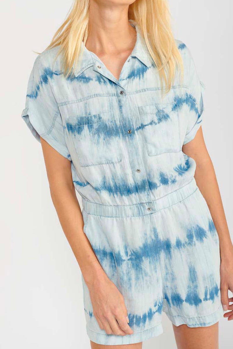 Combi-short Hellas tie and dye bleu