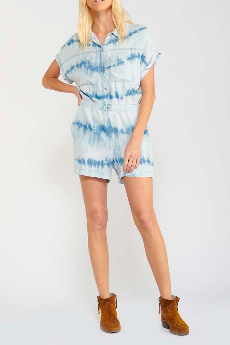 Combi-short Hellas tie and dye bleu