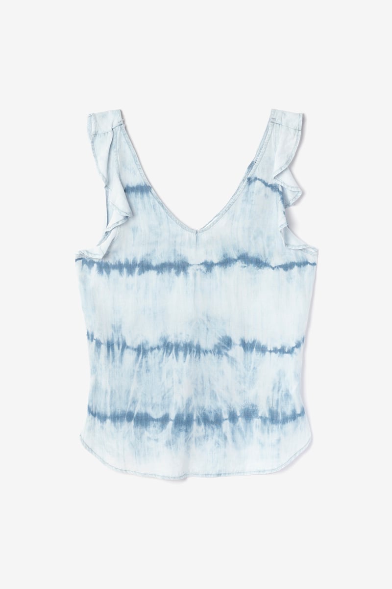 Top Papas tie and dye bleu