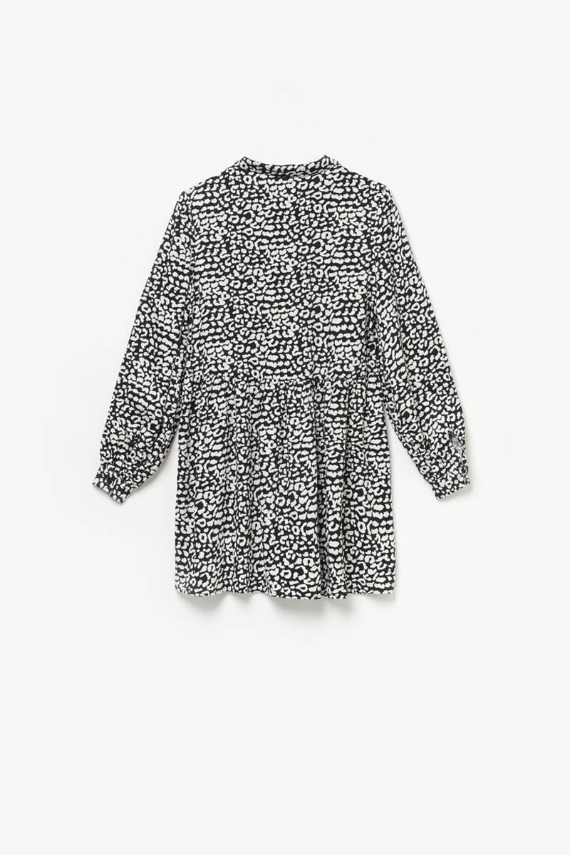 Robe Abyssgi à motif léopard noir