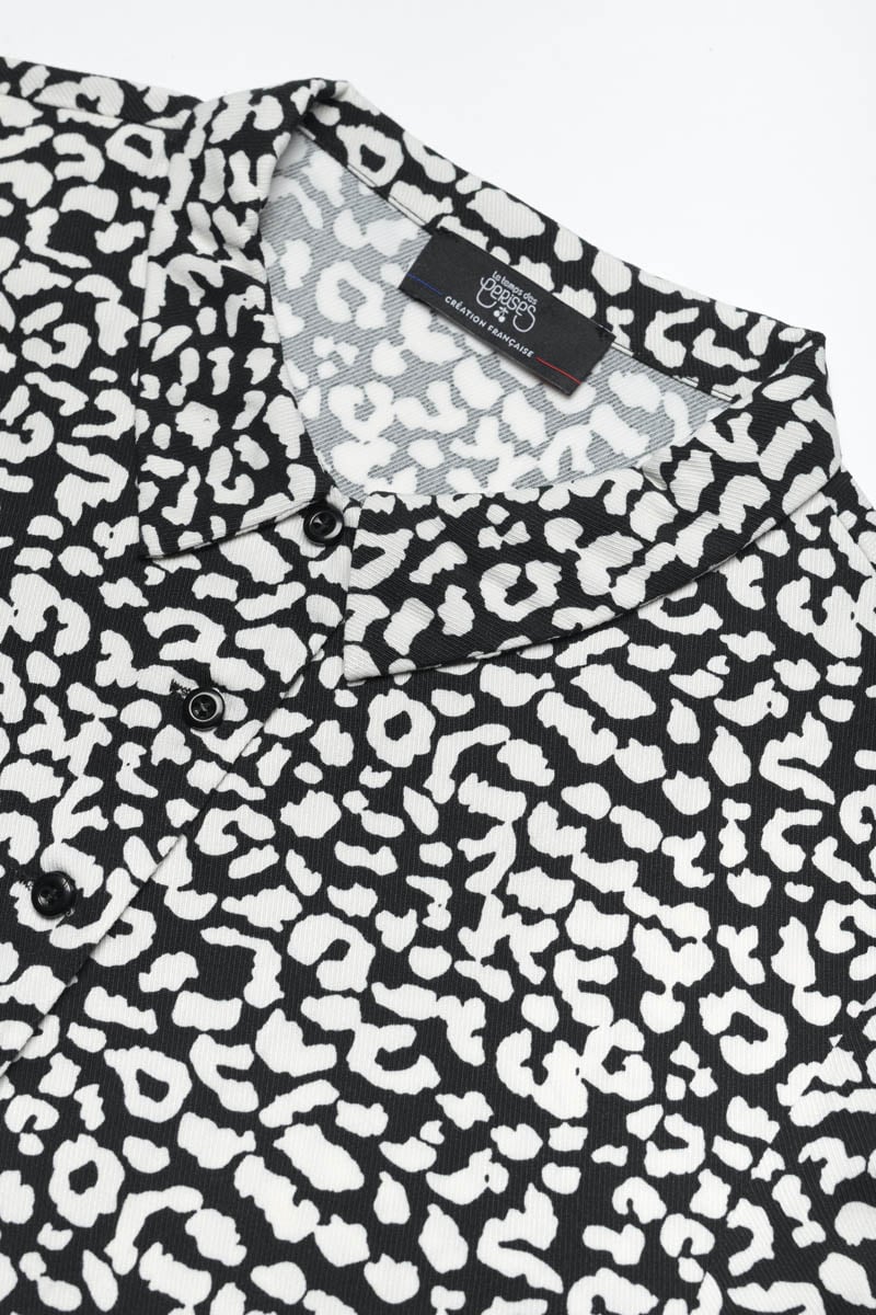 Robe Abyssgi à motif léopard noir