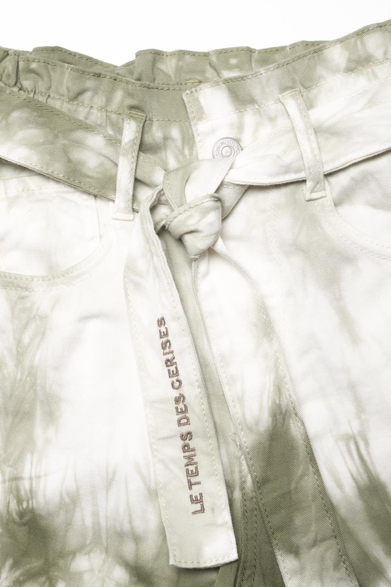 Jeans Milina loose taille haute tie and dye kaki