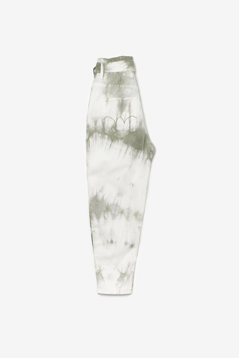 Jeans Milina loose taille haute tie and dye kaki