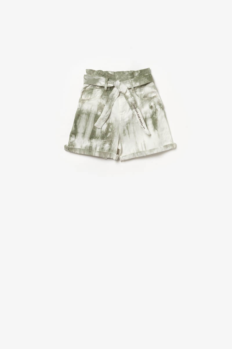 Short taille haute Thyla tie and dye kaki