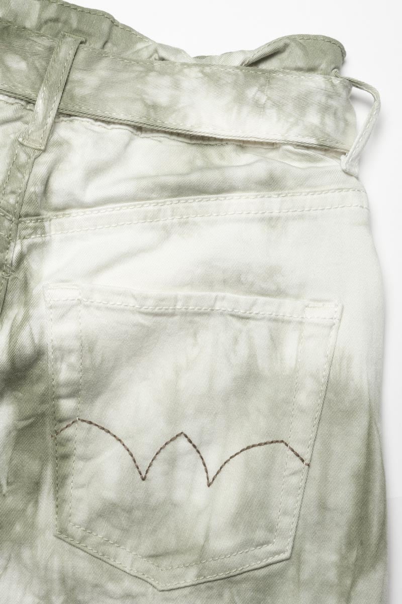 Short taille haute Thyla tie and dye kaki