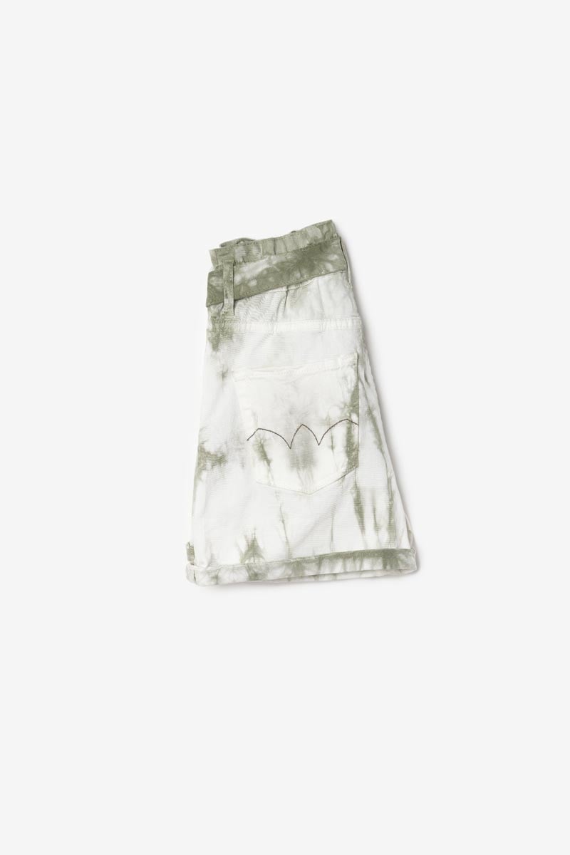 Short taille haute Thyla tie and dye kaki