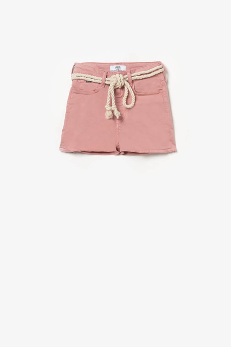 Short Tiko taille haute rose