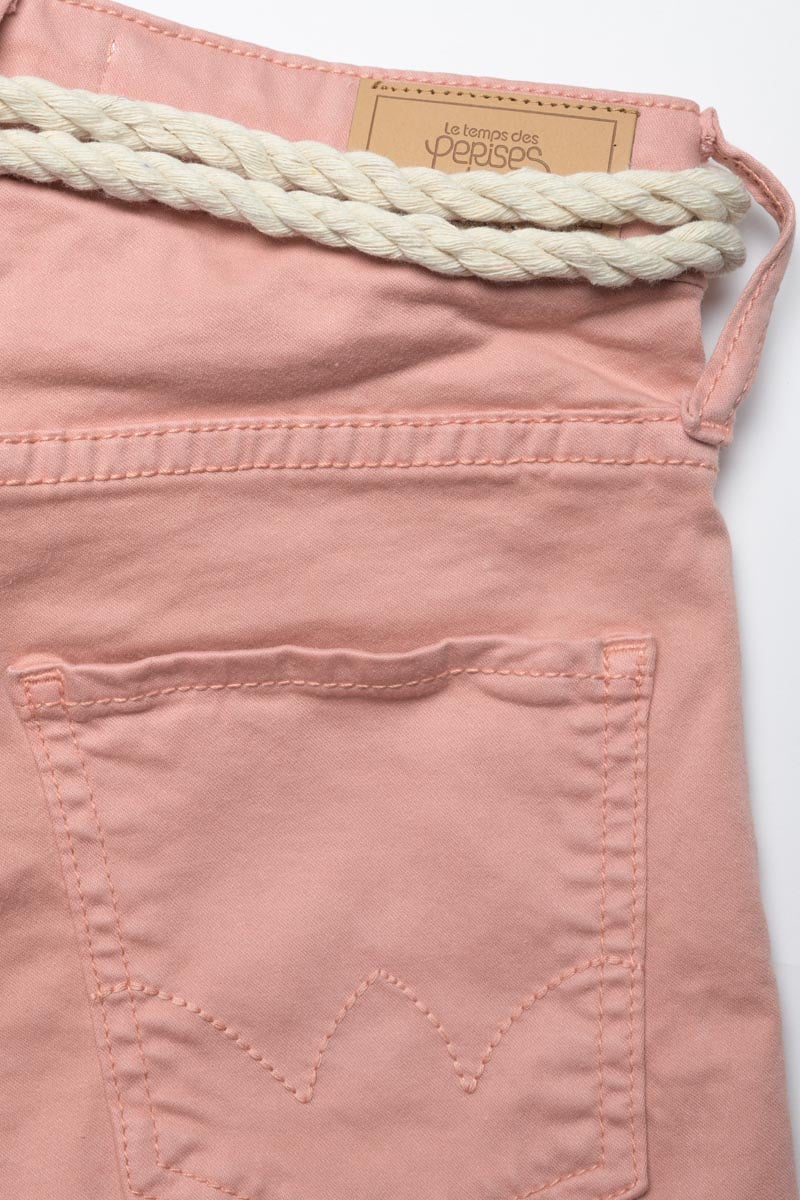 Short Tiko taille haute rose