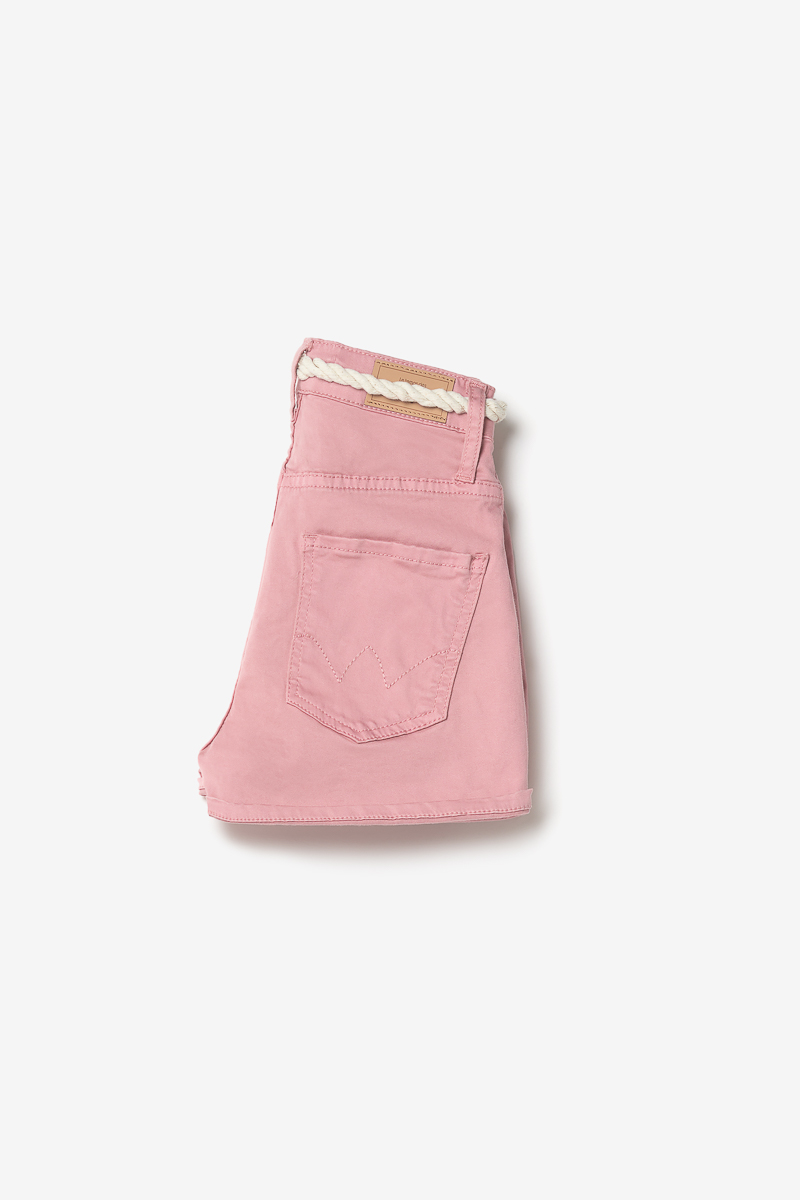 Short Tiko taille haute rose poudré