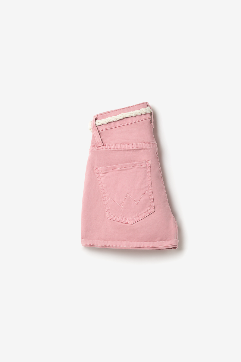 Short Tiko taille haute rose poudré