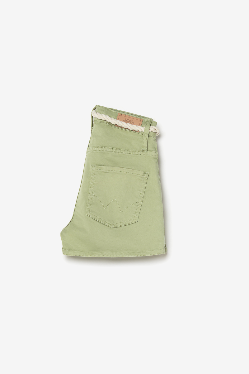 Short Tiko taille haute vert amande