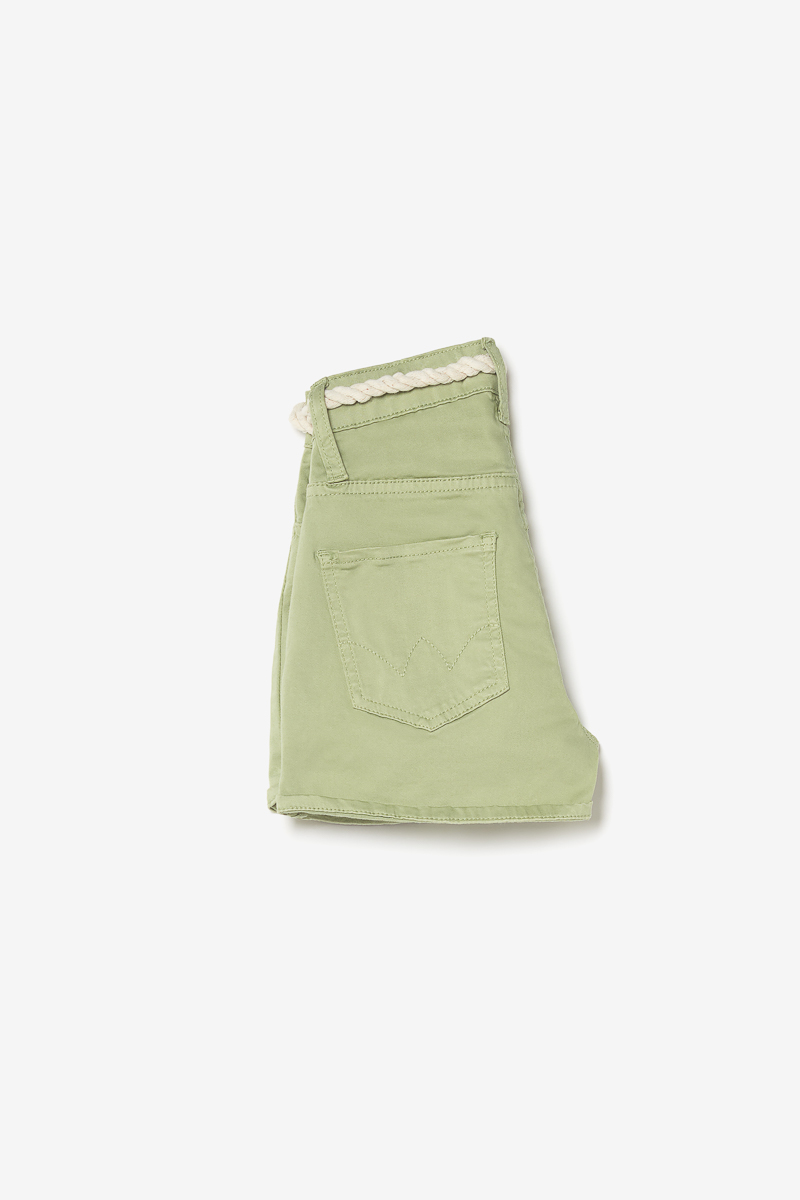 Short Tiko taille haute vert amande