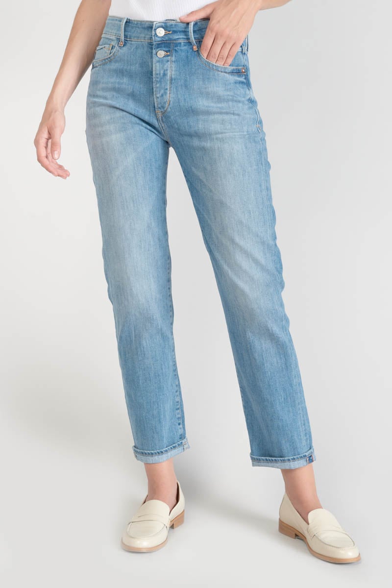 Jeans 400/18 mom Basic taille haute 7/8ème bleu N°4
