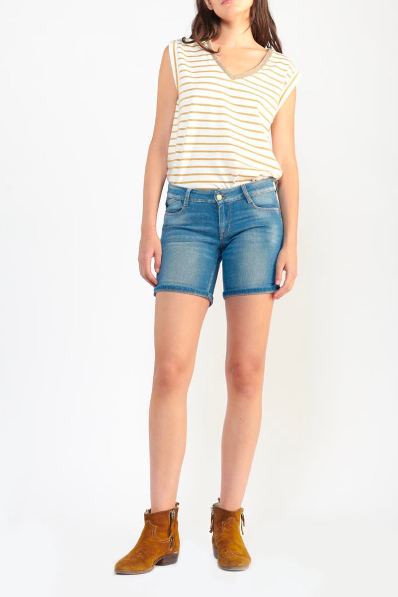 Short Paola en jeans bleu