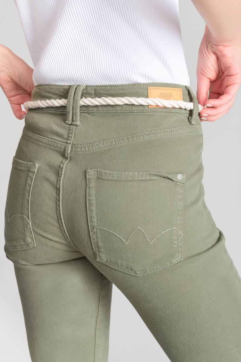 Pricilia taille haute 7/8ème jeans kaki