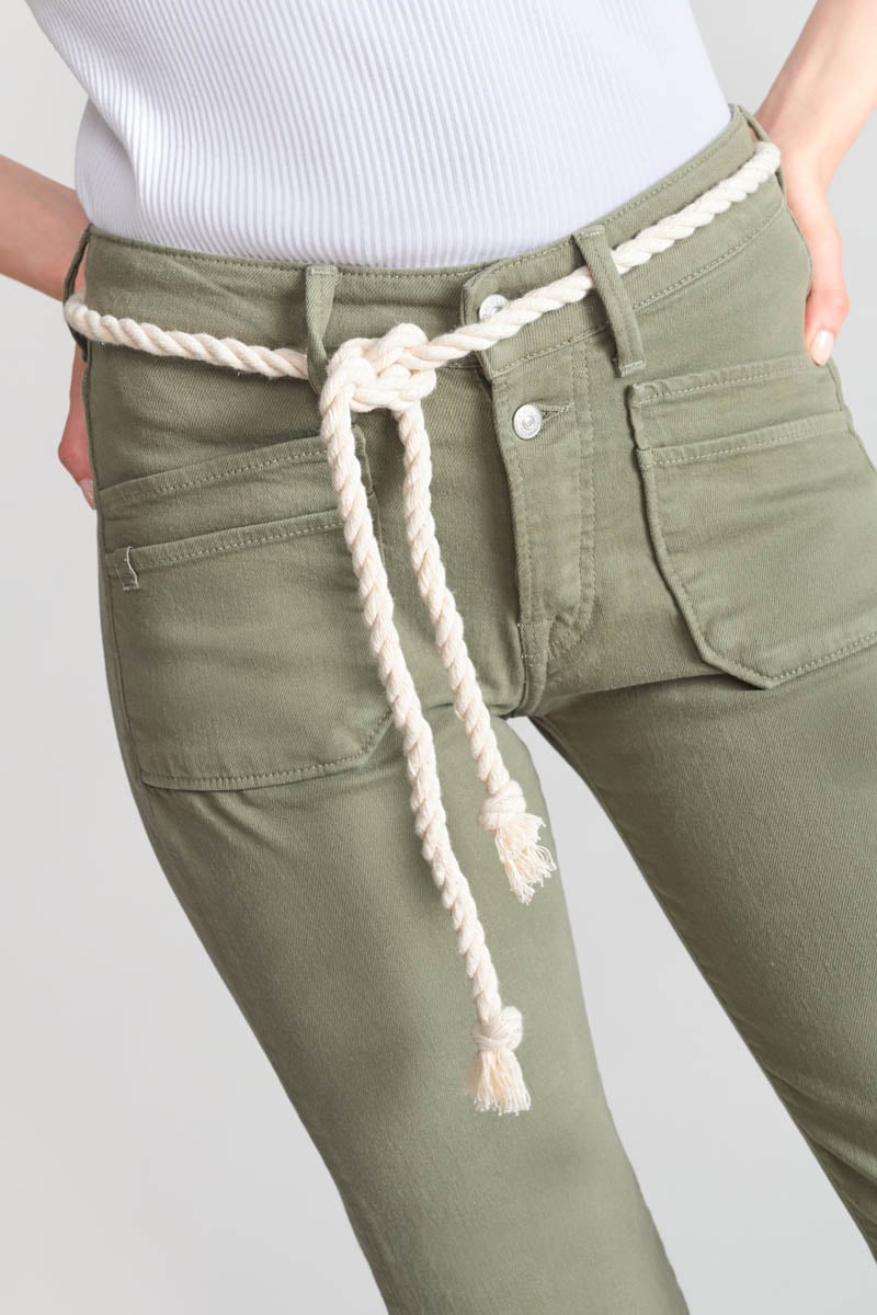 Pricilia taille haute 7/8ème jeans kaki