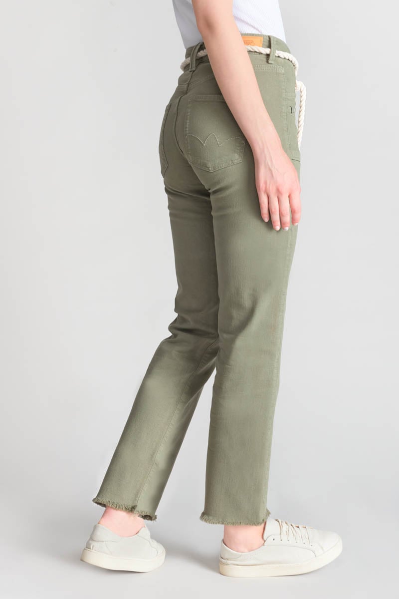 Pricilia taille haute 7/8ème jeans kaki