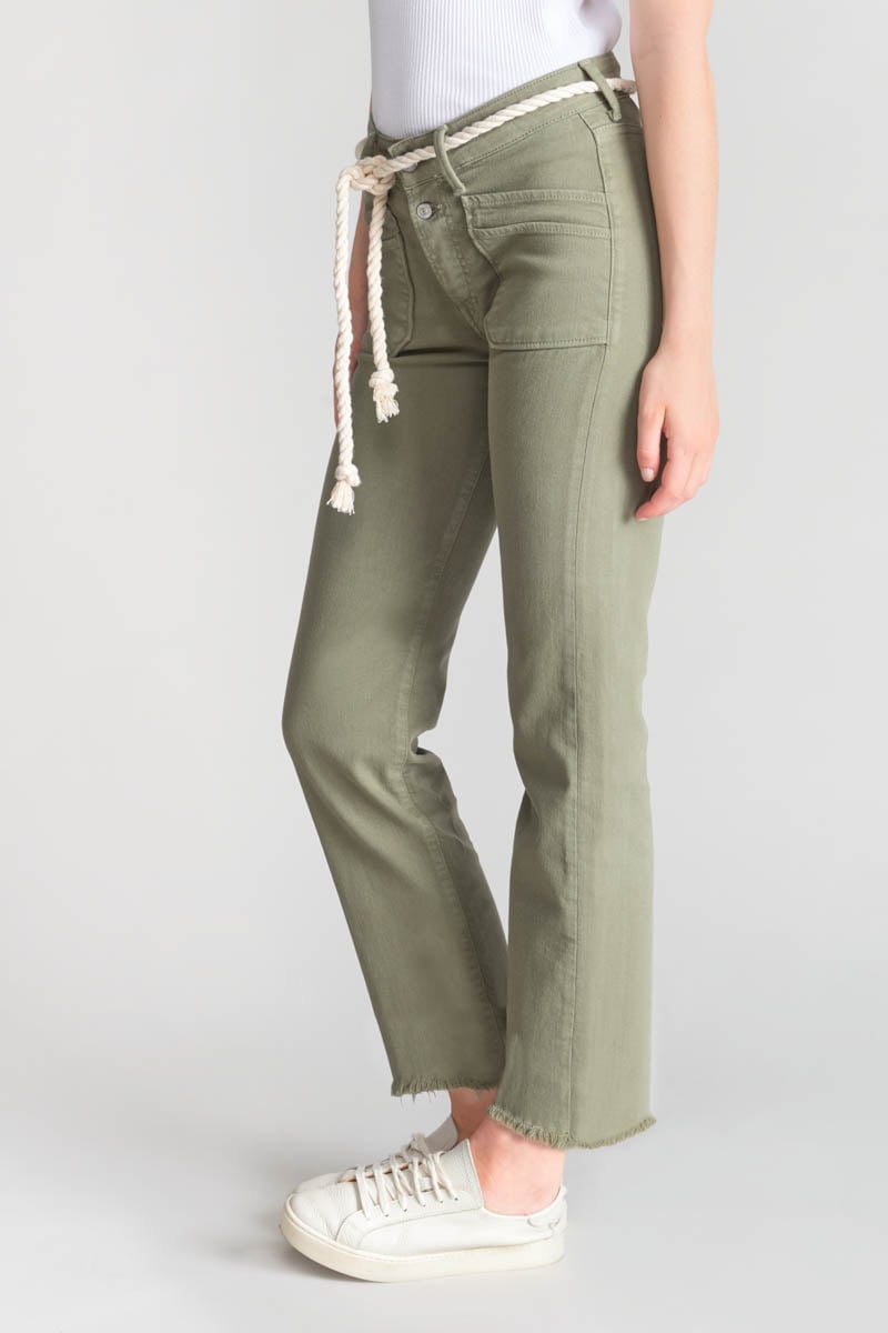 Pricilia taille haute 7/8ème jeans kaki