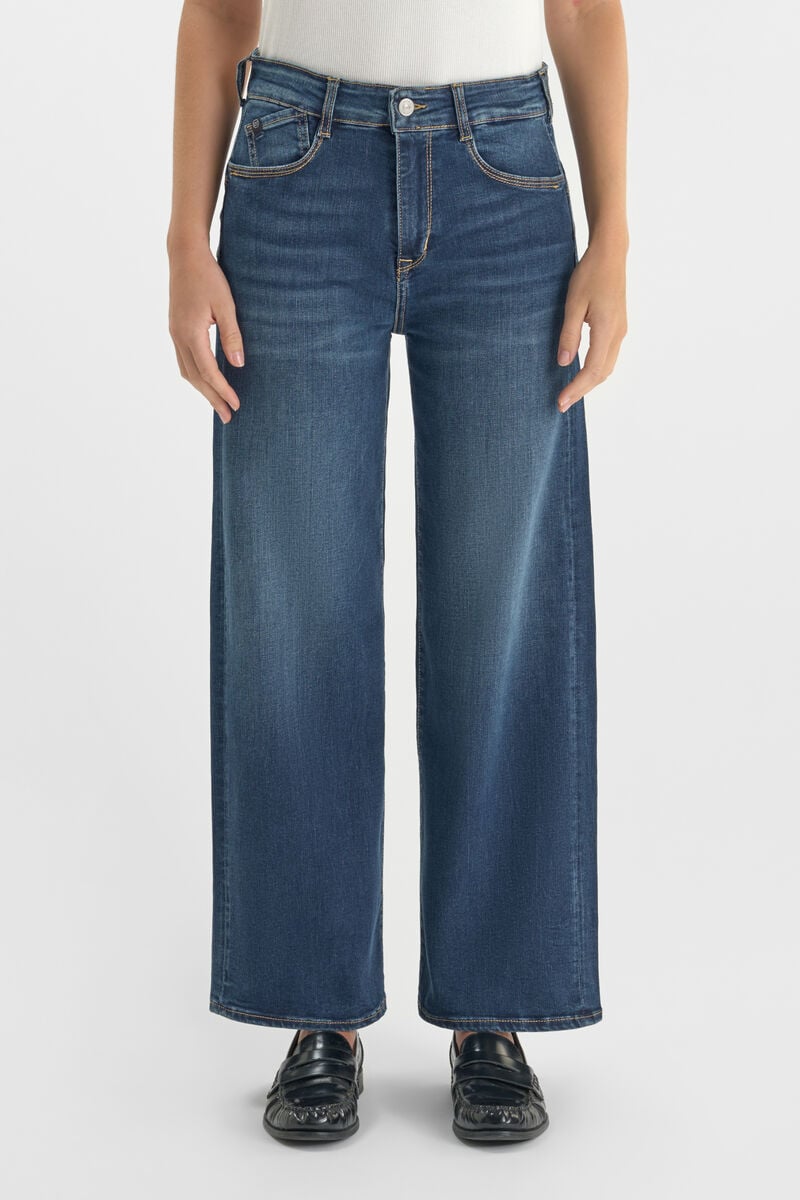 Jeans pulp wide leg taille haute 7/8ème bleu N°4