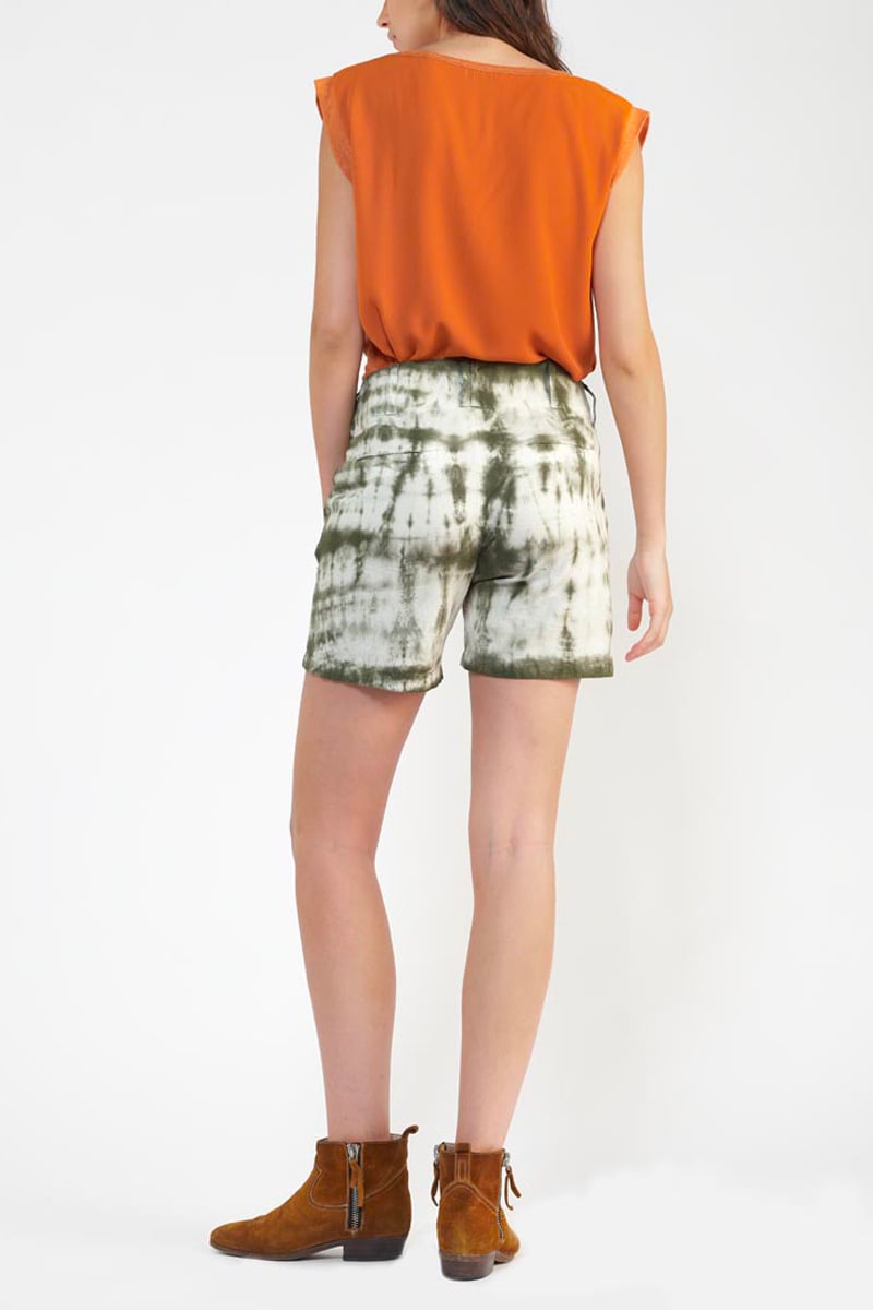 Short Sydney tie and dye kaki