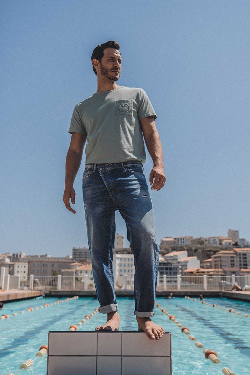 Jeans 1998 Basic 7/8ème destroy vintage bleu N°2