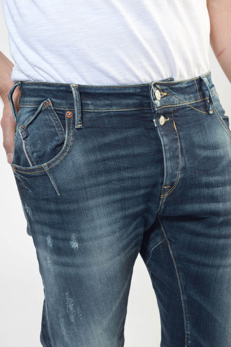 Jeans 900/03 tapered arqué Alost destroy bleu N°2