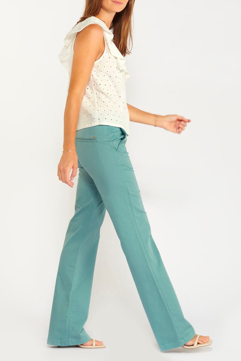 Pantalon Flare Joelle turquoise