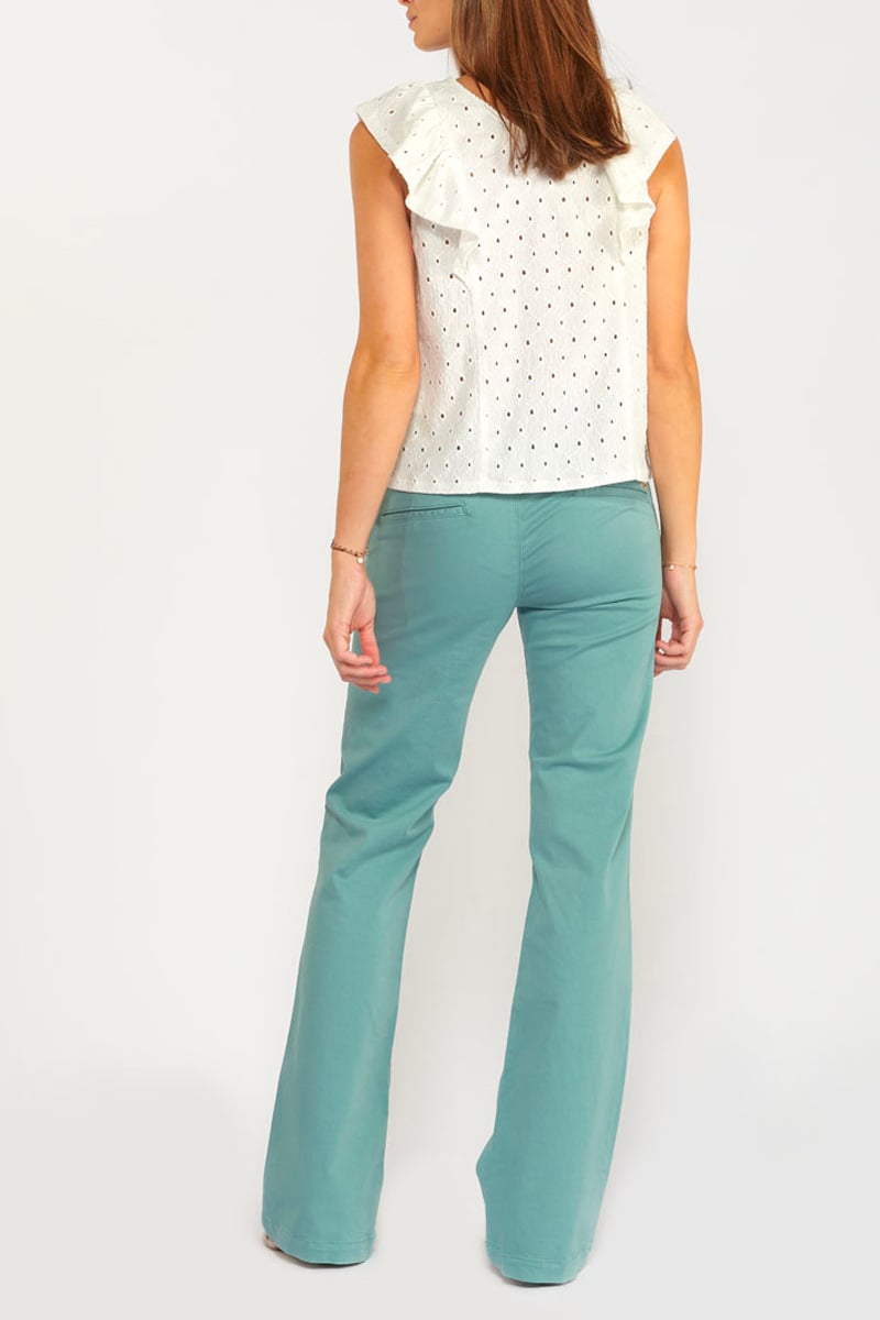 Pantalon Flare Joelle turquoise