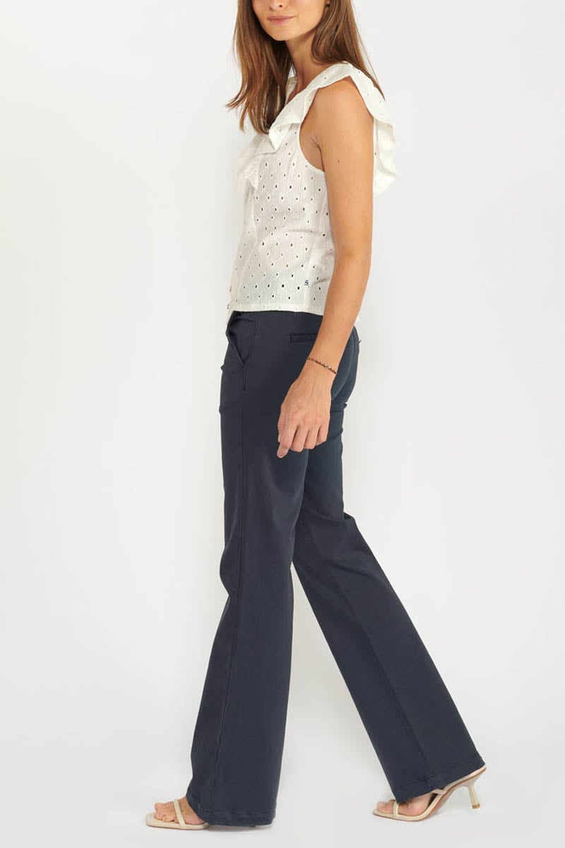 Pantalon Flare Joelle bleu nuit
