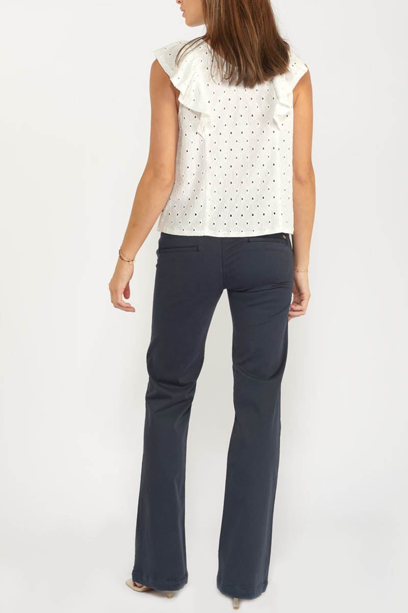 Pantalon Flare Joelle bleu nuit